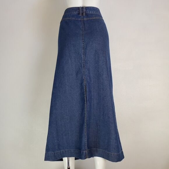 Vintage Y2K Liz Claiborne Plus Size Denim Maxi Skirt - Picture 3 of 8